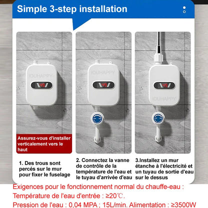 Mini Chauffe-Eau Électrique Instantané pour Salle de Bain