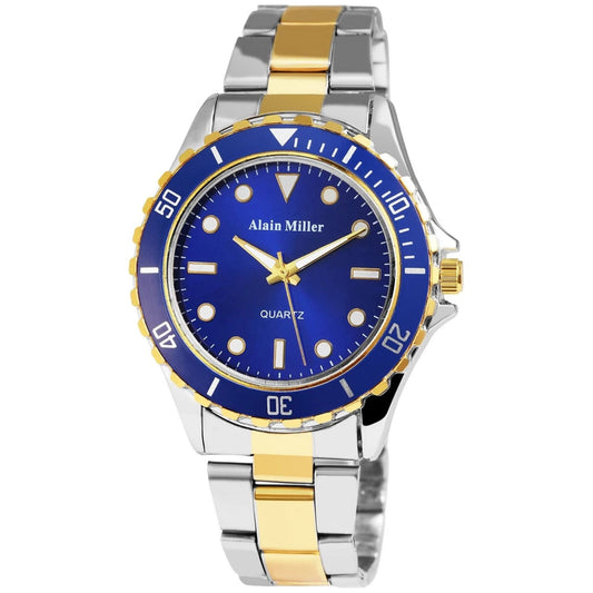 Montre homme à quartz élégante avec bracelet en acier inoxydable