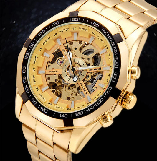 Montre Homme Luxy - Élégance Dorée en Acier Inoxydable