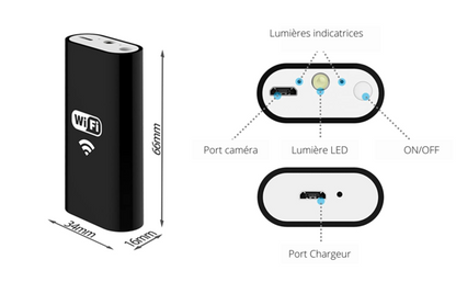 Caméra Endoscopique HD avec Lumière Ajustable et Accessoires Pratiques