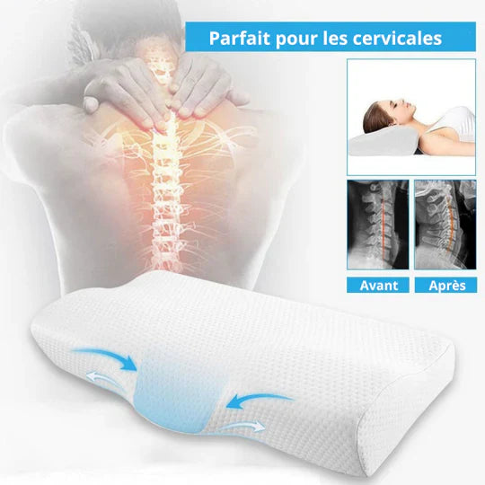 Oreiller Rafraîchissant Mémoire de Forme - Confort Optimal pour Nuits Paisibles