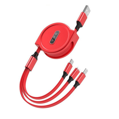 Câble USB Rétractable 3 en 1 - 1 acheté = 1 offert !