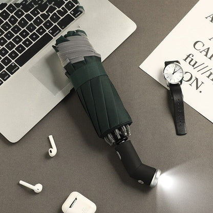 Parapluie inversé automatique compact avec LED intégrée