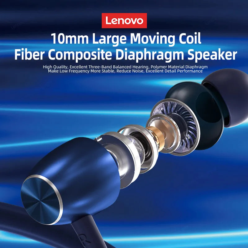 Écouteurs sans fil Bluetooth tour de cou Lenovo HE05X - Son exceptionnel et confort optimal