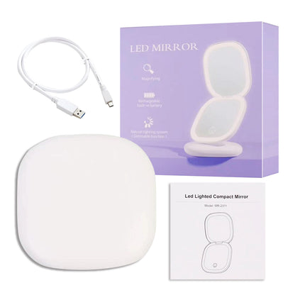 Mini Miroir LED USB Pratique et Élégant pour Votre Beauté