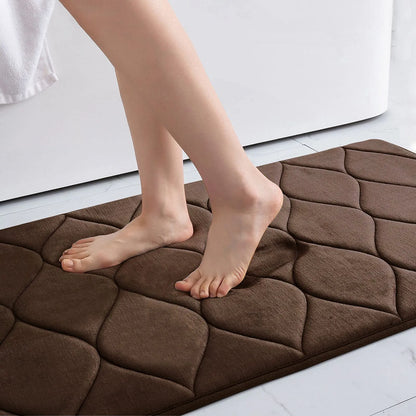 Tapis de bain en mousse à mémoire de forme absorbant et à séchage rapide