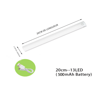 Lampe LED rechargeable avec détecteur de mouvement et intensité réglable