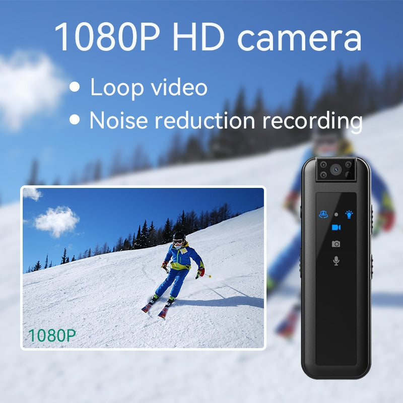 Caméra de poche NightGuard 1080P avec carte SD 16 Go et vision nocturne