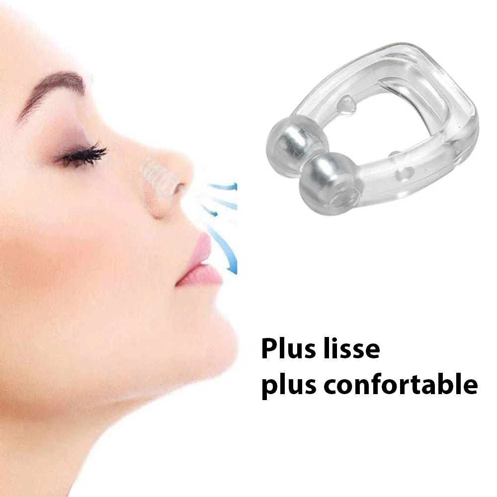 Clips Nasaux Anti-Ronflement en Silicone - Lot de 4