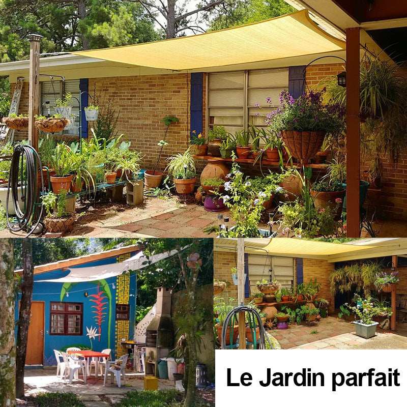 Voile d'ombrage imperméable avec protection anti-UV 98%