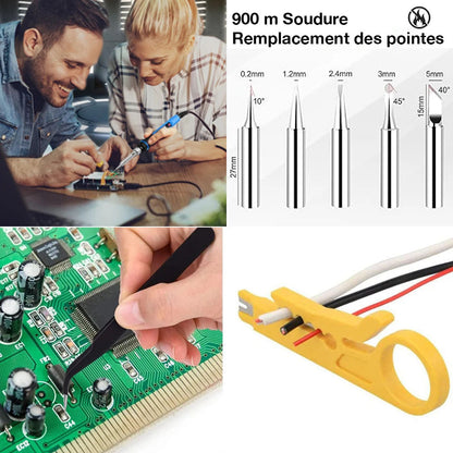 Kit de Soudure Pro avec Multimètre LCD et Accessoires Complets