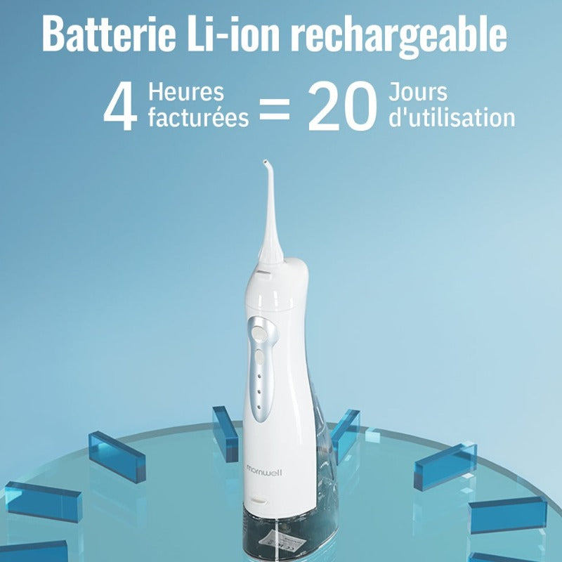 Irrigateur Buccal à Pression Variable avec Réservoir Intégré et Recharge USB