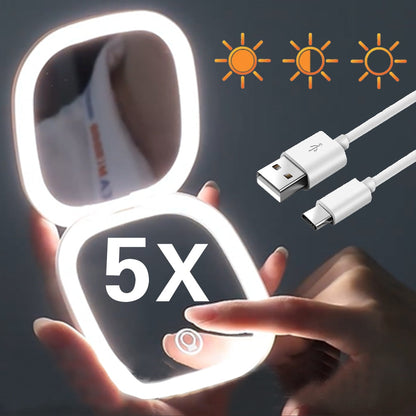 Mini Miroir LED USB Pratique et Élégant pour Votre Beauté