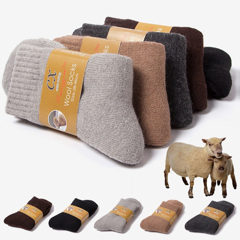 Chaussettes en laine mérinos mixte - Confort hivernal exceptionnel (2 paires)