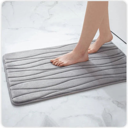 Tapis de bain en mousse à mémoire de forme absorbant et à séchage rapide