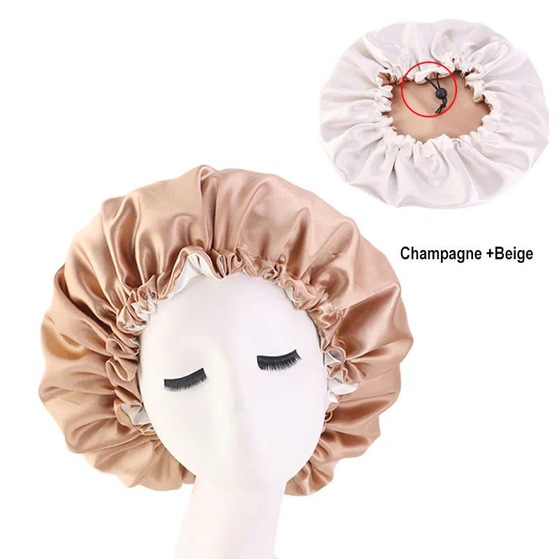 Bonnet en Satin Réversible pour des Boucles Sublimes