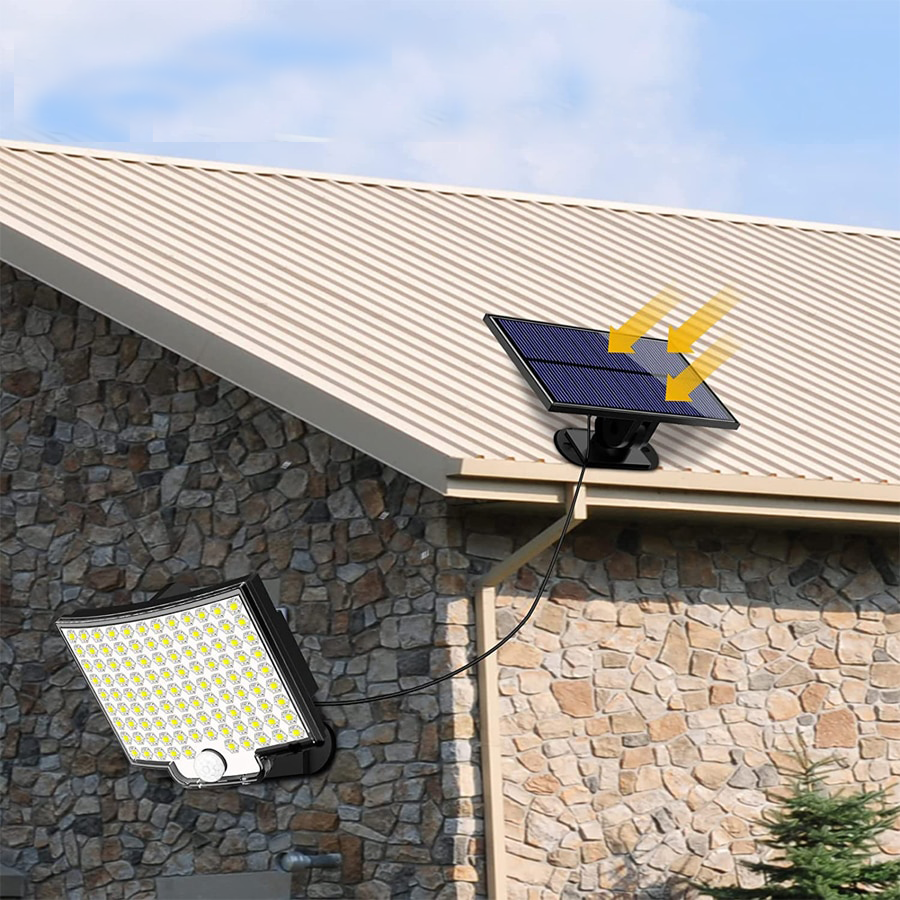 Lampe Solaire 106 LED avec Détecteur de Mouvement – Éclairez Votre Espace !