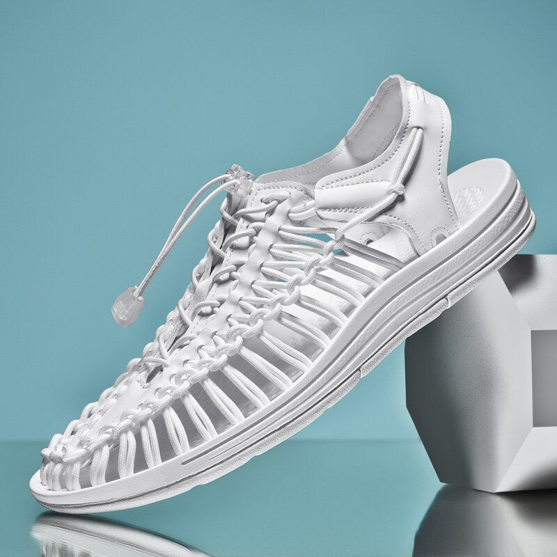 Sandales de Plage Tissées Unisexes - Confort Élégant pour l'Été