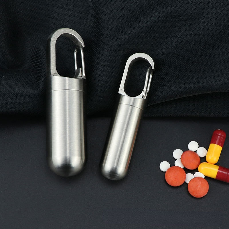 Mini Porte-Clé Boîte à Pilules Waterproof - Sécurisez Vos Médicaments.