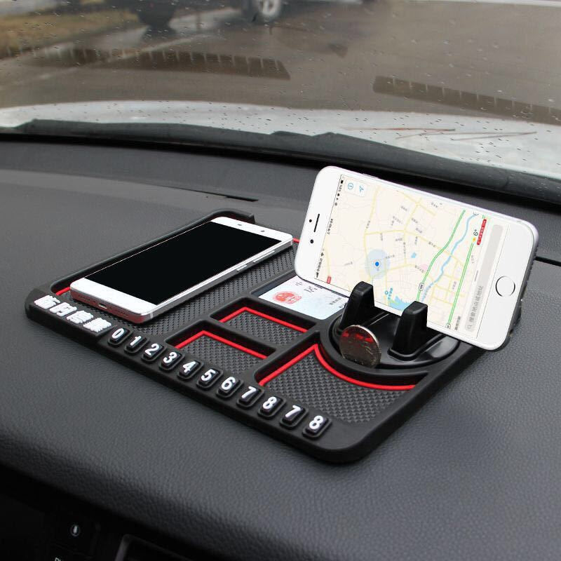 Tapis Antidérapant Innovant avec Support de Téléphone pour Voiture