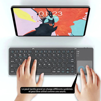Clavier Pliable 2en1 avec Pavé Tactile - Idéal pour le Voyage !