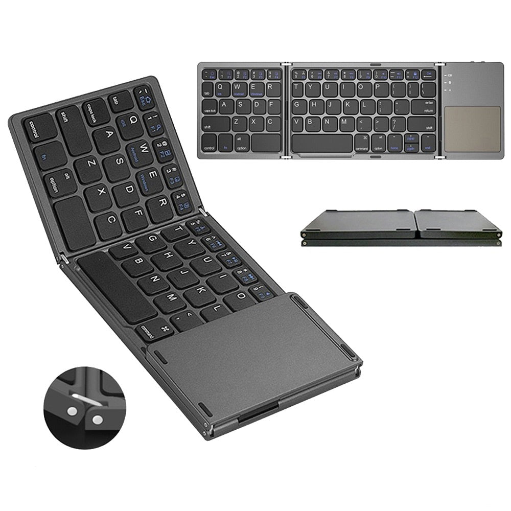 Clavier Pliable 2en1 avec Pavé Tactile - Idéal pour le Voyage !