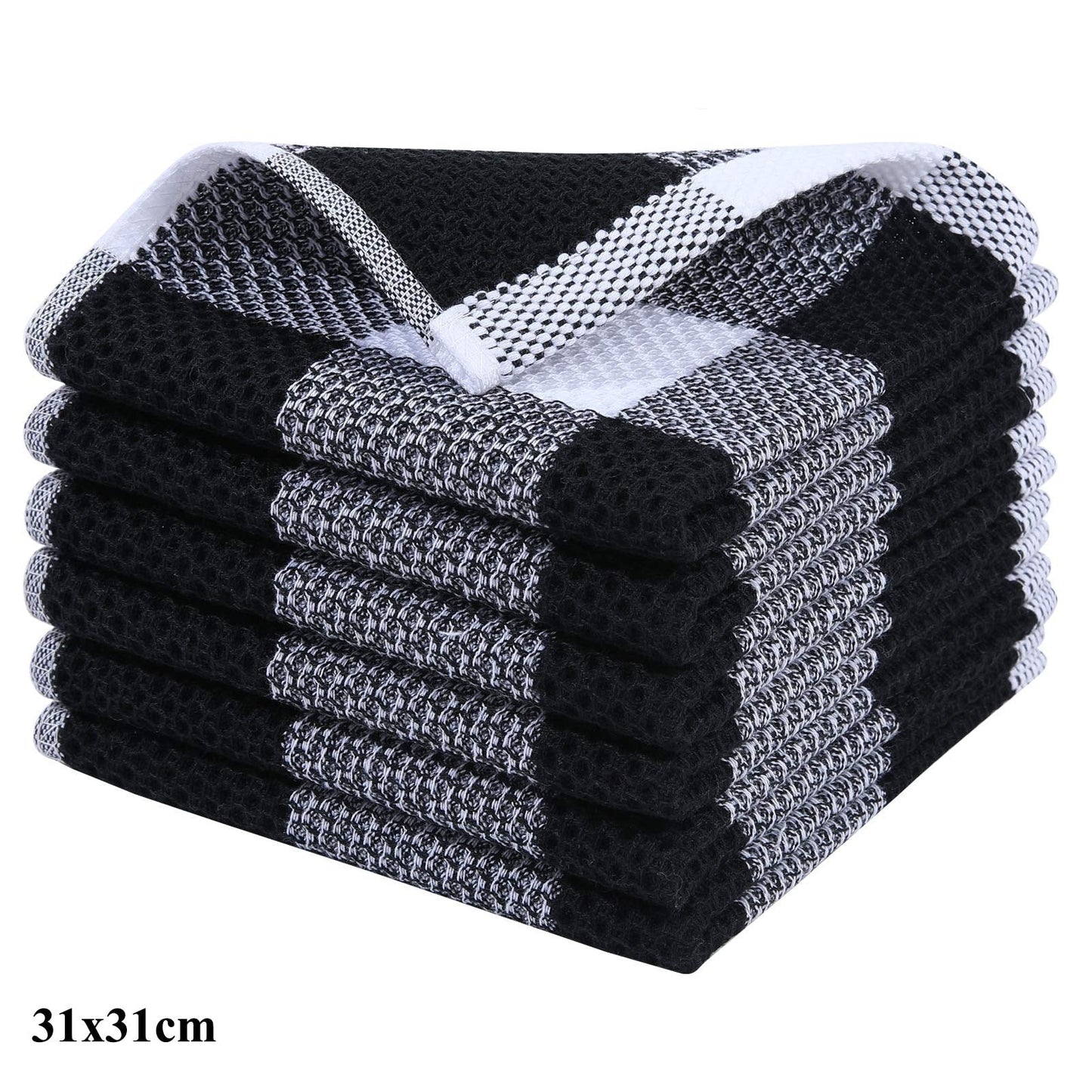 Lot de 6 torchons en coton absorbants pour une cuisine écolo