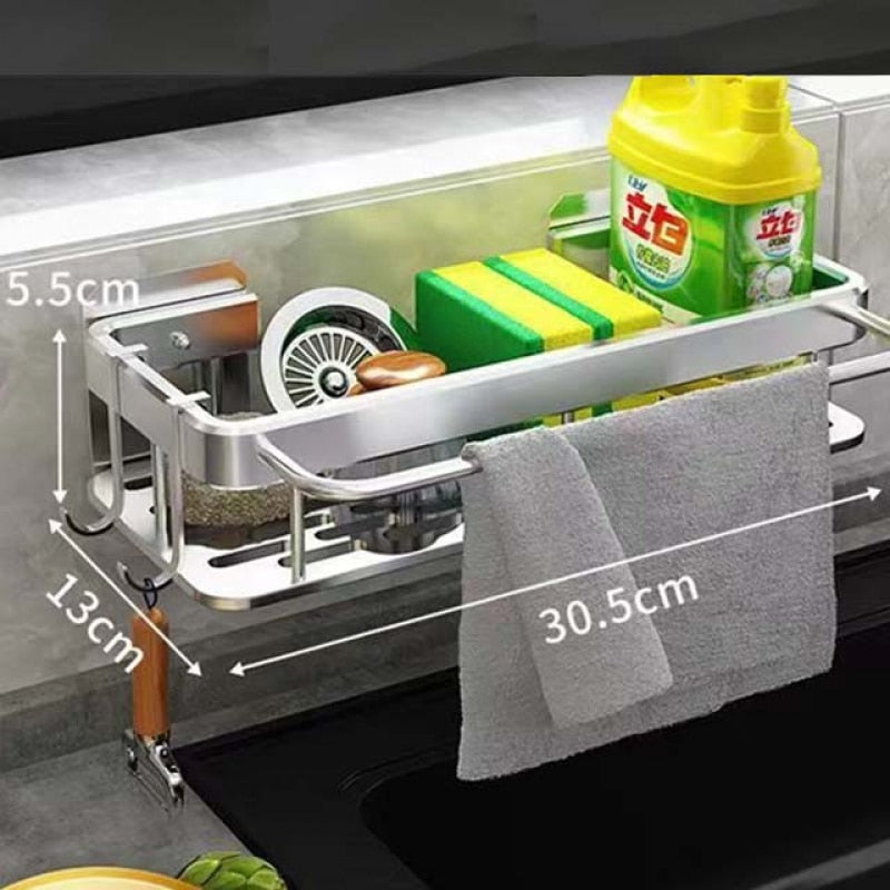 Égouttoir d'Évier en Aluminium Élégant et Pratique