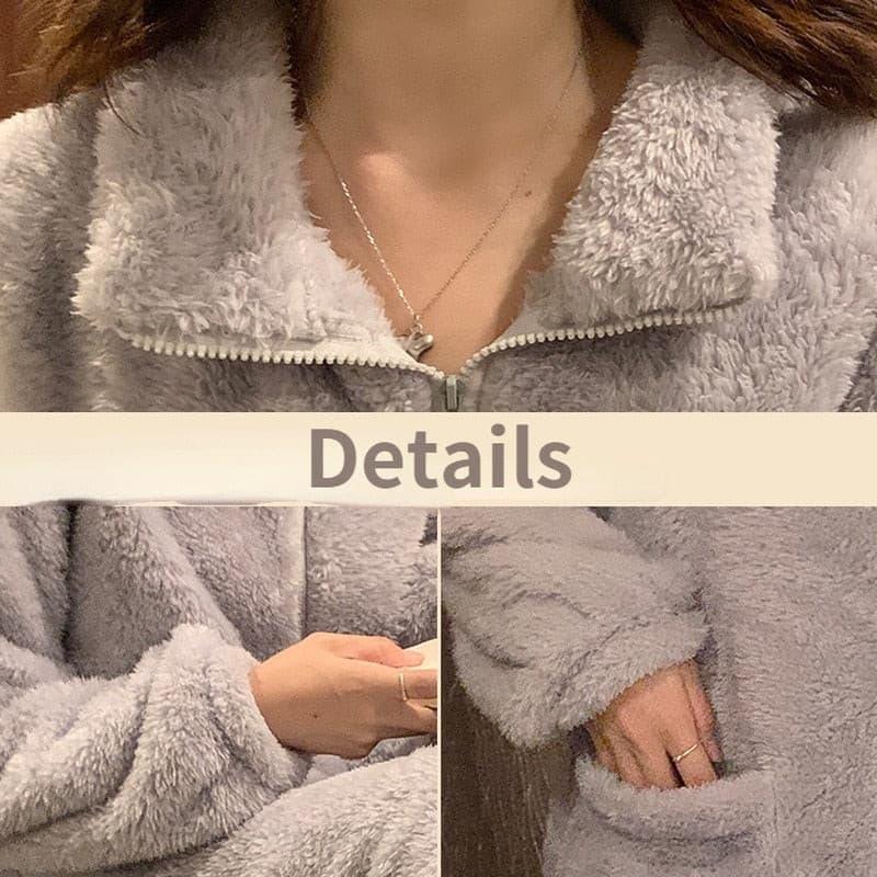 Ensemble Pyjama Cocooning en Peluche - Douceur et Confort pour Femmes