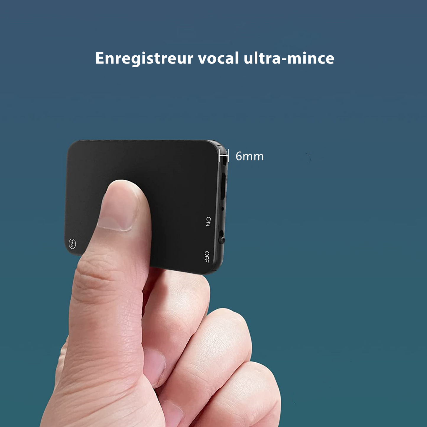 Enregistreur audio numérique ultra mince et élégant