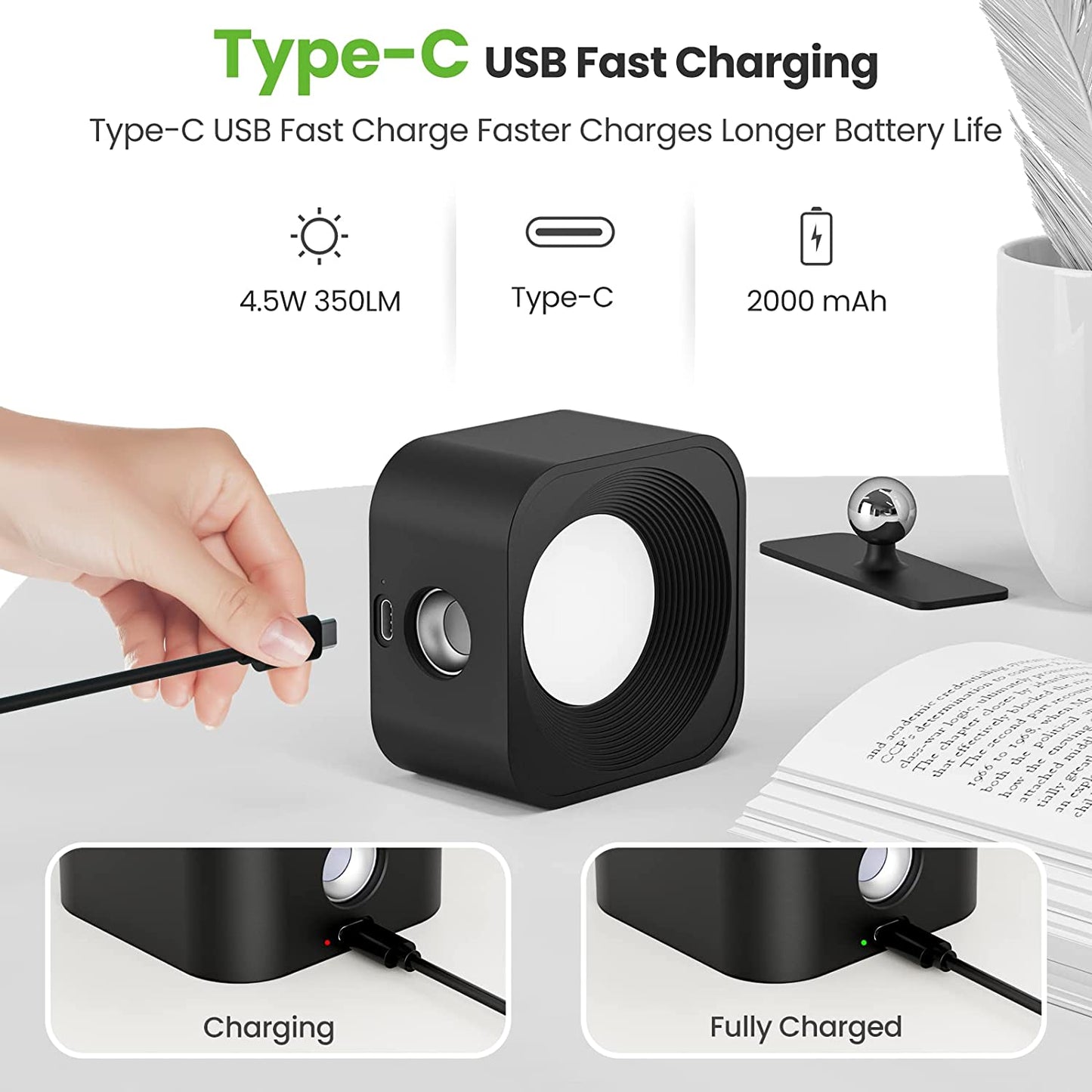 Mini Projecteur LED 180° - Sans Fil et Magnétique