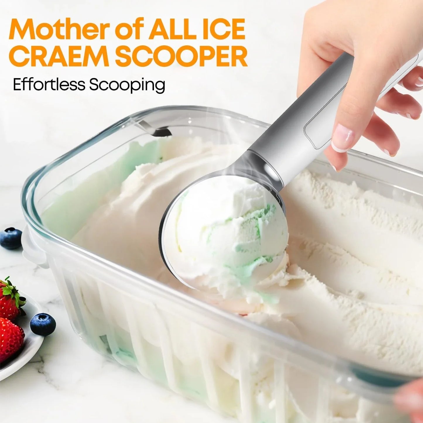 Cuillère Chauffante Électrique à 70°C avec Affichage LED pour Glaces