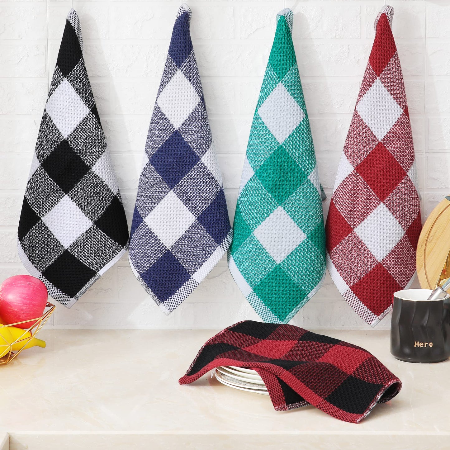 Lot de 6 torchons en coton absorbants pour une cuisine écolo