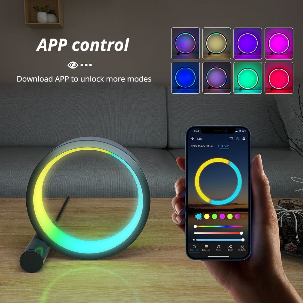 Lampe Circulaire LED Bluetooth : Modernité et Ambiance à Portée de Main