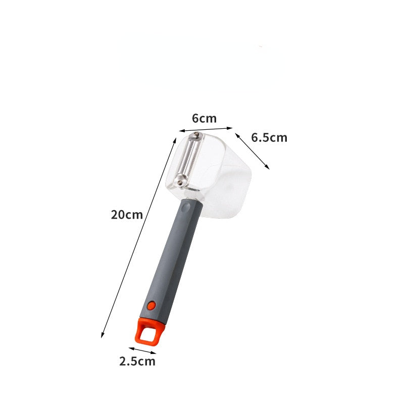 Éplucheur en Acier Inoxydable avec Tasse de Rangement intégrée
