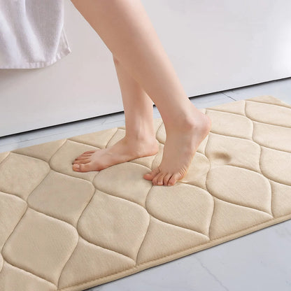Tapis de bain en mousse à mémoire de forme absorbant et à séchage rapide