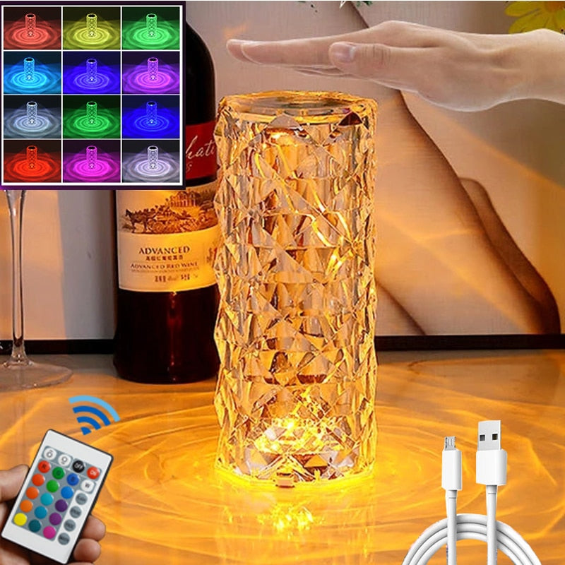 Lampe USB Cristal MAGIQUE : Éclairez votre espace avec élégance et magie !