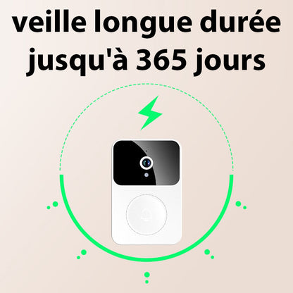 Sonnette vidéo sans fil reliée à votre Smartphone - Livraison Offerte