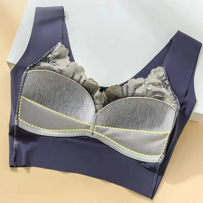 Brassière en dentelle chic à larges bretelles pour un confort élégant