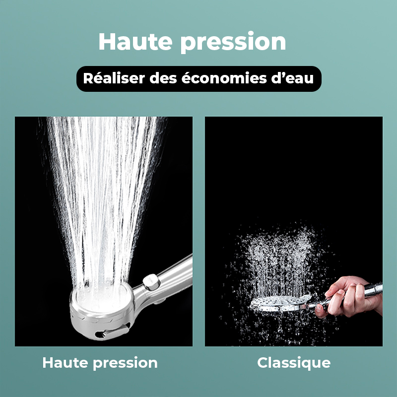 Pommeau de Douche Haute Pression 4 Modes - Transformez Votre Douche en Expérience Revitalisante