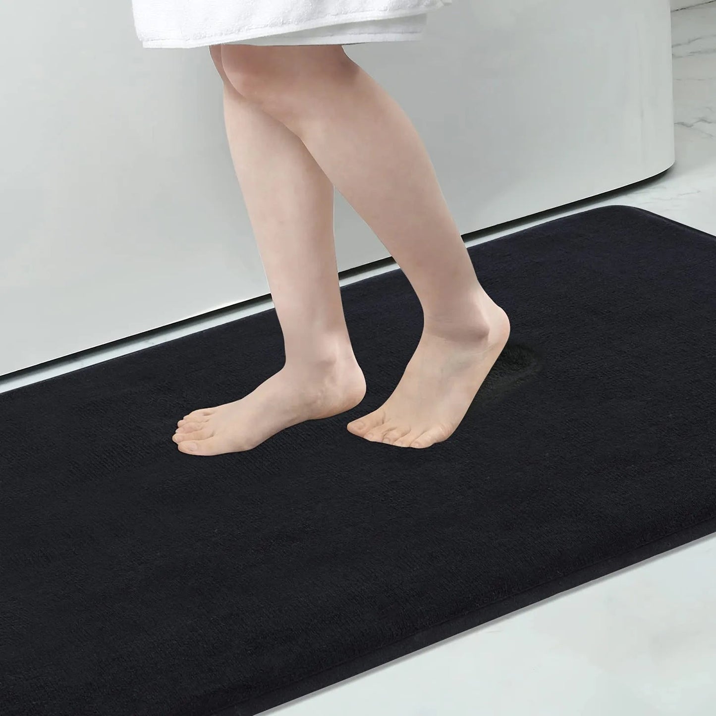 Tapis de bain en mousse à mémoire de forme absorbant et à séchage rapide