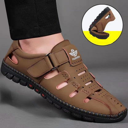 Sandales en Cuir PU Antidérapantes pour Homme - Confort et Style Inégalés