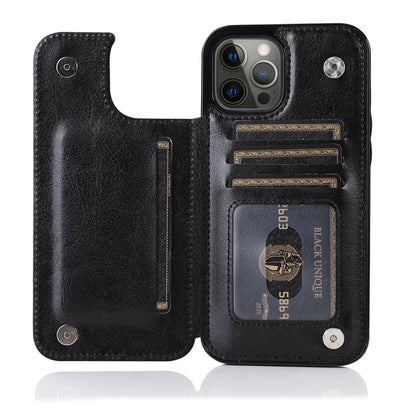 Porte-carte en cuir magnétique élégant pour iPhone