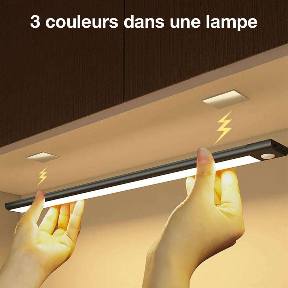 Réglettes LED Magnétiques 20cm avec Détecteur de Mouvement - 2 + 1 Offerte