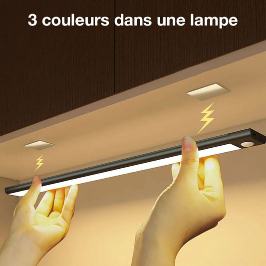 Réglettes LED Magnétiques 20cm avec Détecteur de Mouvement - 2 + 1 Offerte