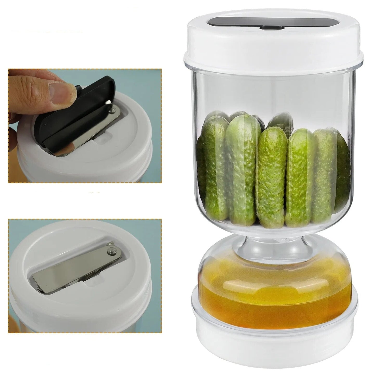 Bocal Sablier Réutilisable pour Olives et Cornichons