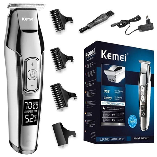 Tondeuse Professionnelle Sans-Fil avec Écran LCD et Accessoires