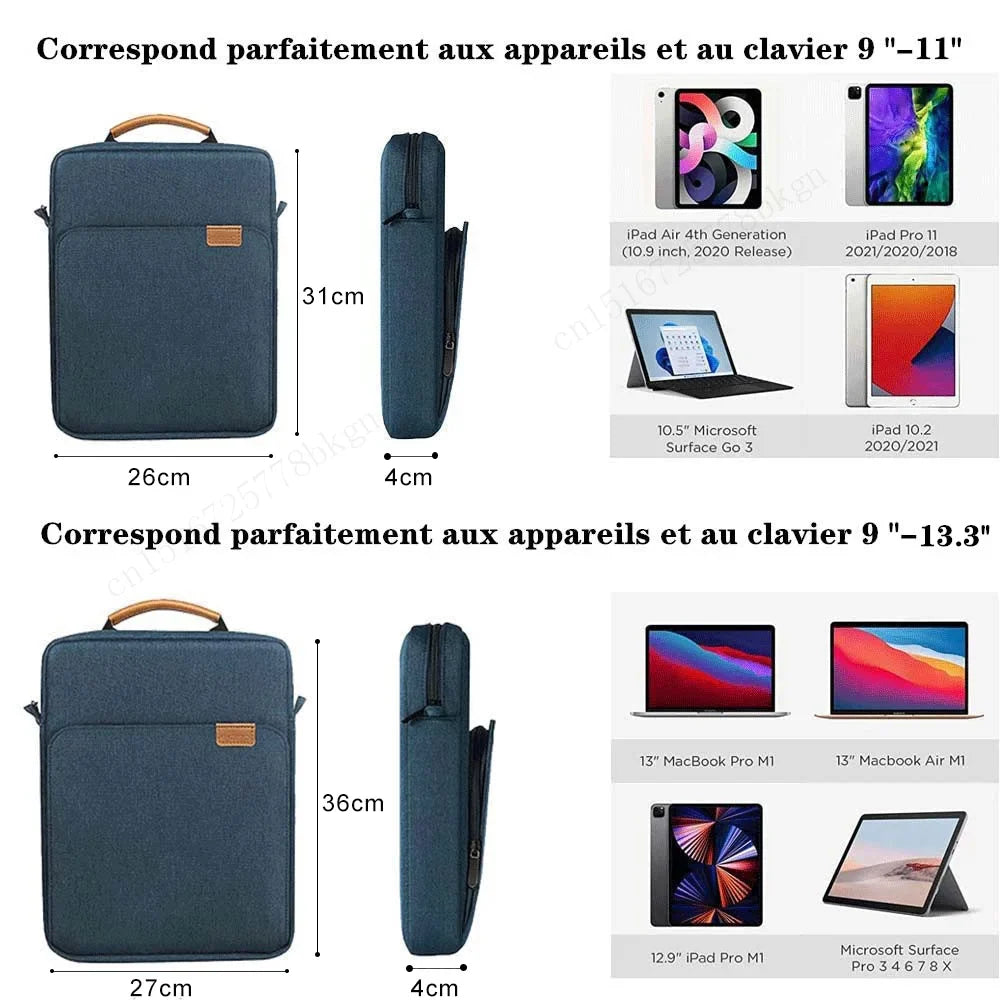 Sac Bandoulière Élégant pour Tablette et Accessoires