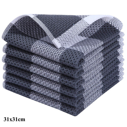 Lot de 6 torchons en coton absorbants pour une cuisine écolo