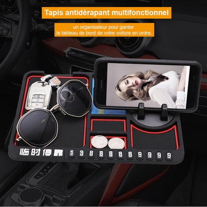 Tapis Antidérapant Innovant avec Support de Téléphone pour Voiture